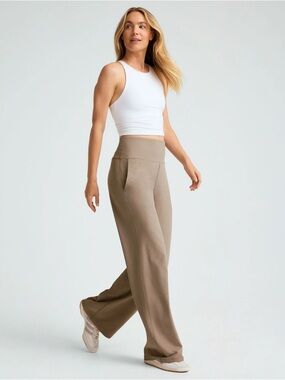 Spacedye Laid Back Wide Leg Pant 31" L Birch Heather
